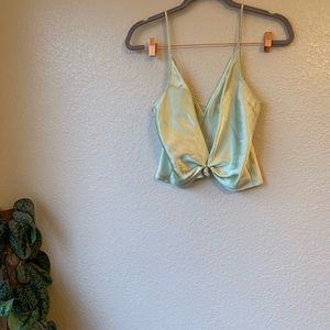 Light Green Silk Lingerie Tank